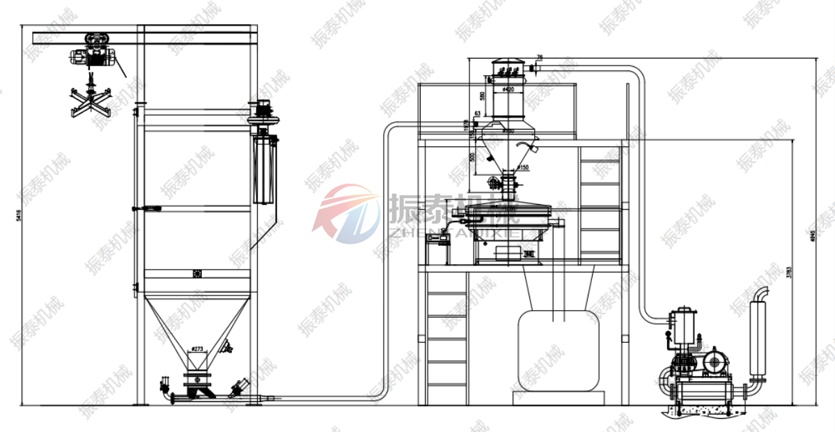 磷酸氫二鈉噸袋拆包機圖紙方案